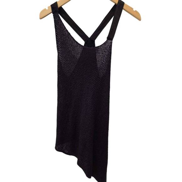 SANTIAGO KNITS Tops - NEW SANTIAGO KNITS women's v strap drape top in black